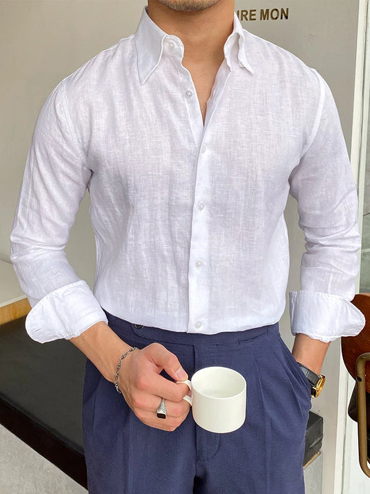 Capri Linen Button-Down