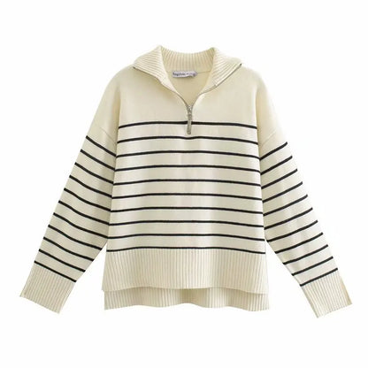 Harbor Stripe Half-Zip