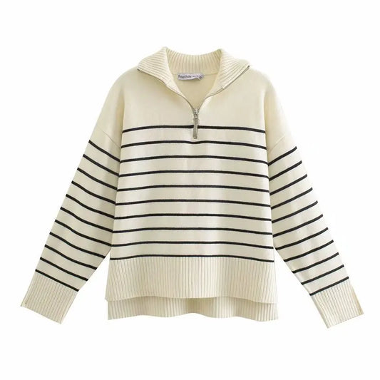 Harbor Stripe Half-Zip