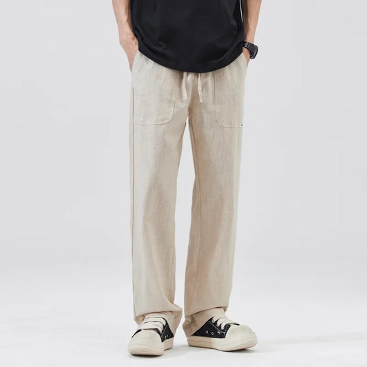 Porto Linen Drawstring Trousers